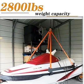 SUONE Watercraft Lift Sling 2800lbs Capacity, 43'' Never Break Jet Ski Lift Sling,Steel Bracket with Anti Slip Strip,Thickened Polyester Lifting Suitable,for Personal Watercraft,PWC,Jet Ski