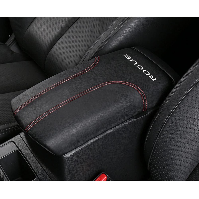 XITER 1PC Leather Center Console Armrest Cover with Side Pockets