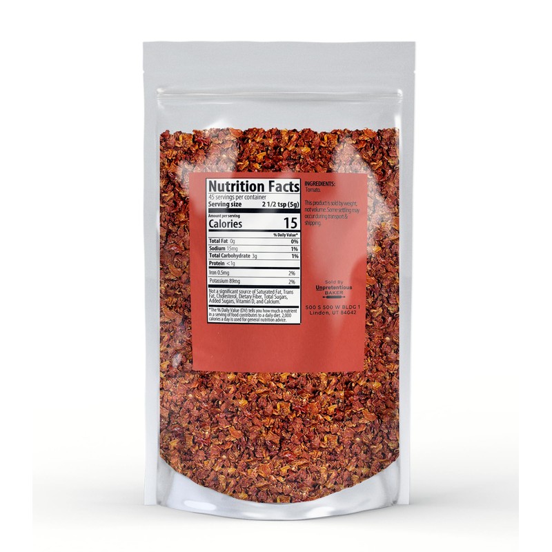 Unpretentious Tomato Flakes, 8 oz, Unique Flavor, Versatile, Soups &