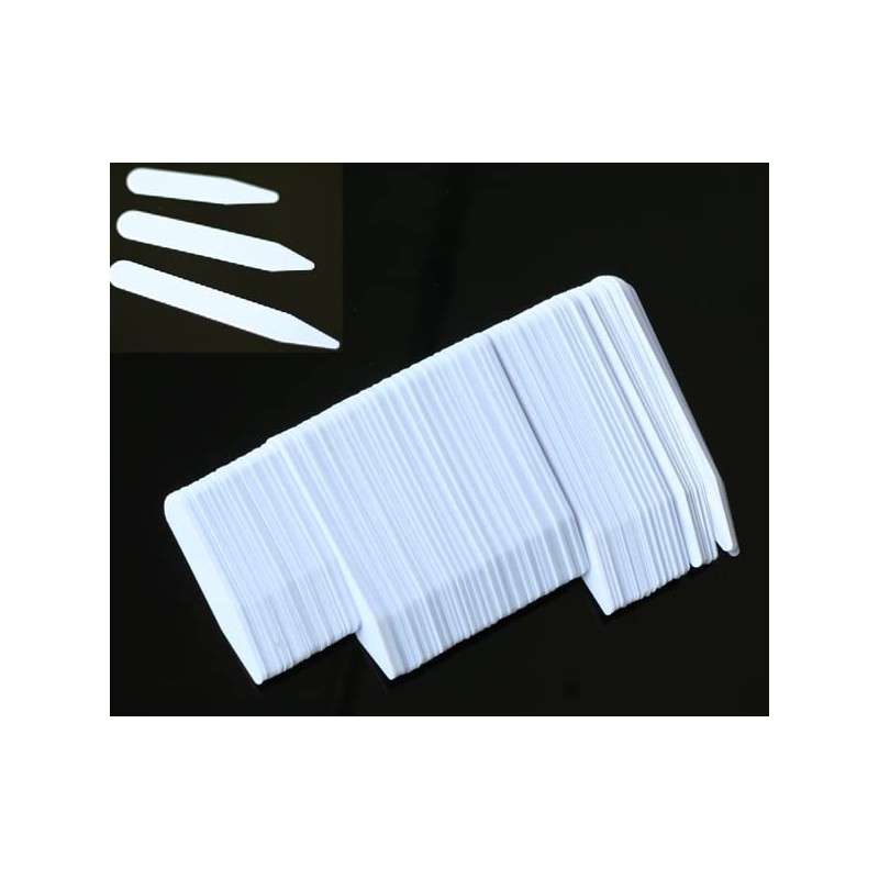 Plastic Collar Stays, Collar Stays, 3 Sizes, Plastic, 200 Pieces,