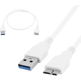 BUSlink BUC3A-MB45WH White 1.5ft Micro USB 3.0 Cable A to Micro B for Seagate Goflex/Back Up Plus/Expansion Series Portable External Hard Drives