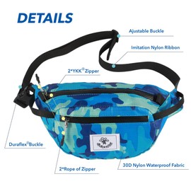 4Monster Riñonera portátil para senderismo, resistente al agua, ligera con correa ajustable para exteriores, entrenamiento, correr, senderismo, viajes, ciclismo, camping y pesca (azul marino, 2L)