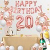 Fancypartyshop 20th Birthday Decorations - Rose Gold Happy Birthday Banner