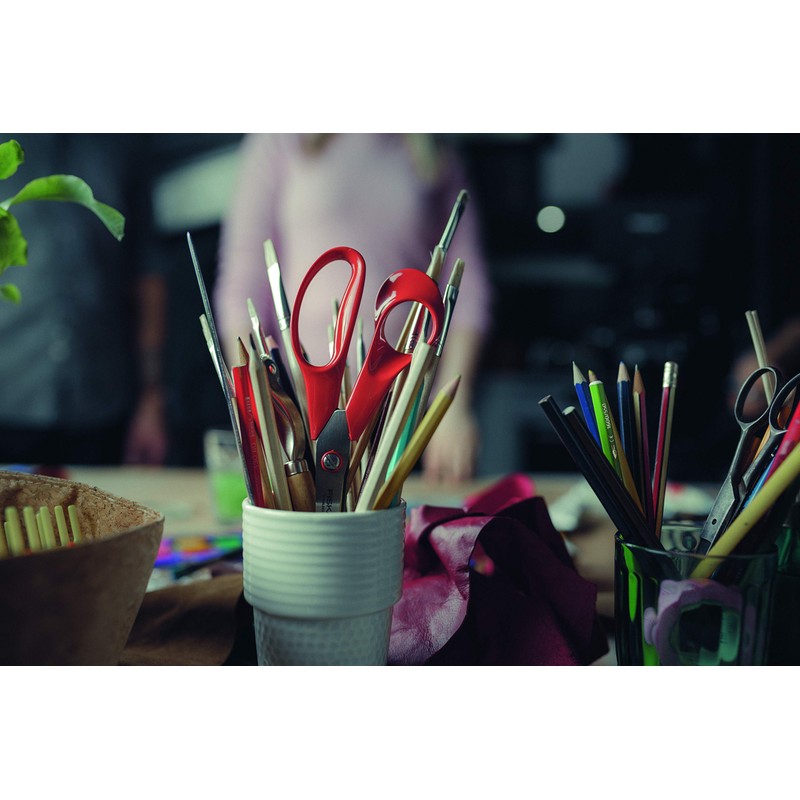 Fiskars Universal Scissors Left-handed, Length: 21 cm, Stainless Steel Blade/Plastic