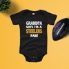 NanyCrafts Baby's My Grandpa says I'm a Steelers Fan Bodysuit