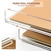 SANRUI 2 Tier Acrylic Stackable Paper Letter Tray, Vertical A4