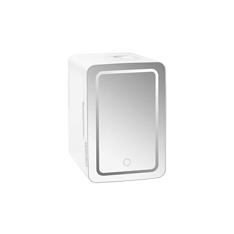 Mini Refrigerador con Espejo, Capacidad 4 Litros, Color Blanco, Modelo