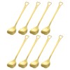 sourcing map 8Pcs Heart Shape Spoons Stainless Steel 5.7 Inch