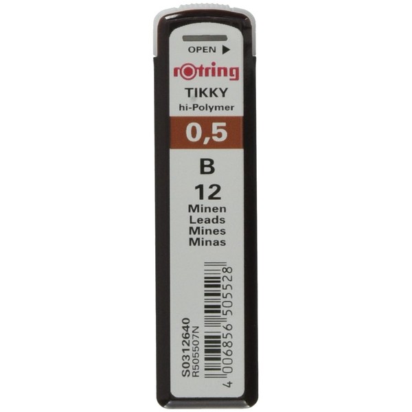 S0312640 ROTTLING Lead 0.5mm B for Mechanical Pencils, Set of 2