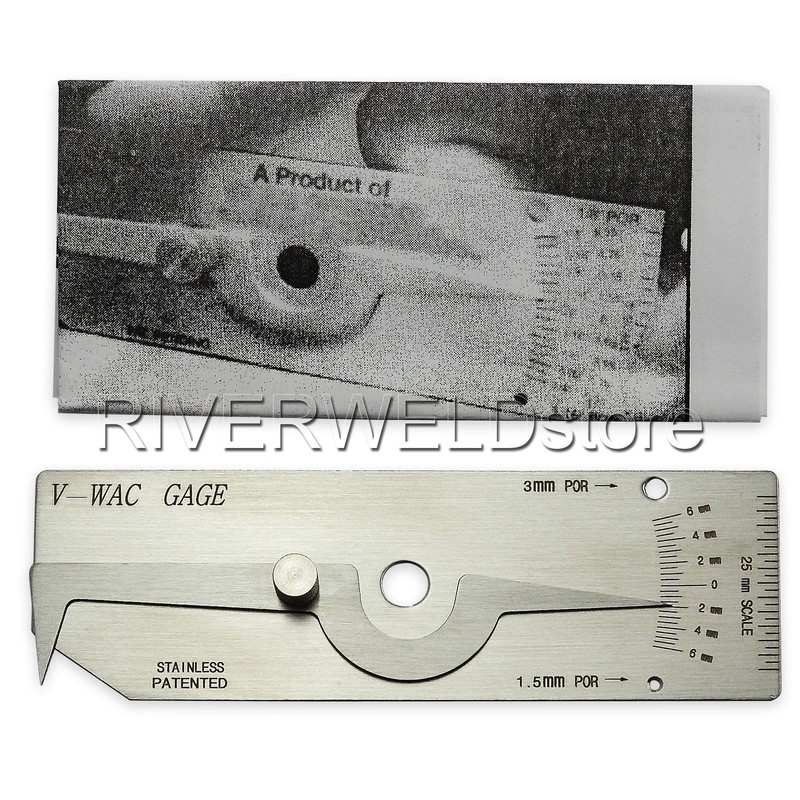 RIVERWELD V-WAC Single Weld Gage Welding Inspection Thread Gauge Metric