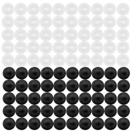Pack of 100 Cover Caps for Screws, Plastic Phillips Screw Lid, Screw Cover White, Black Screw Decorative Covers
