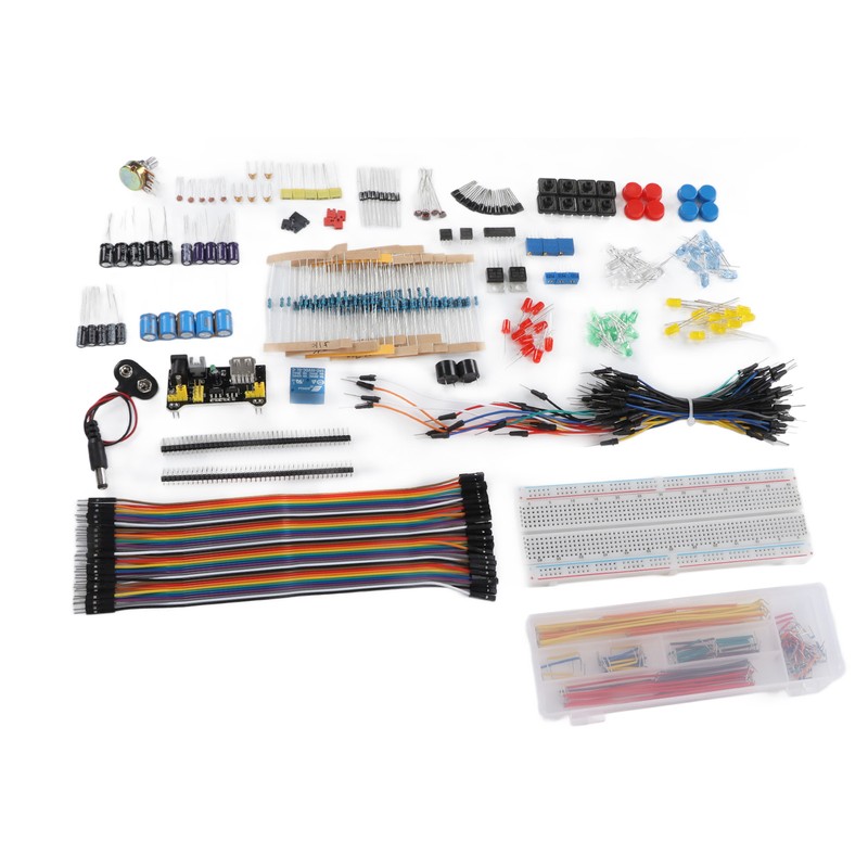 Electronics Components Assortment Kit Power Module Resistor Capacitor Transistor Jumper