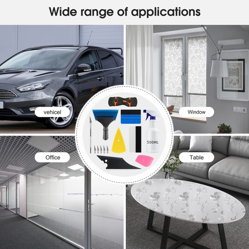 YXGOOD 9 Pcs Vehicle Car Window Tint Application Tools Kit