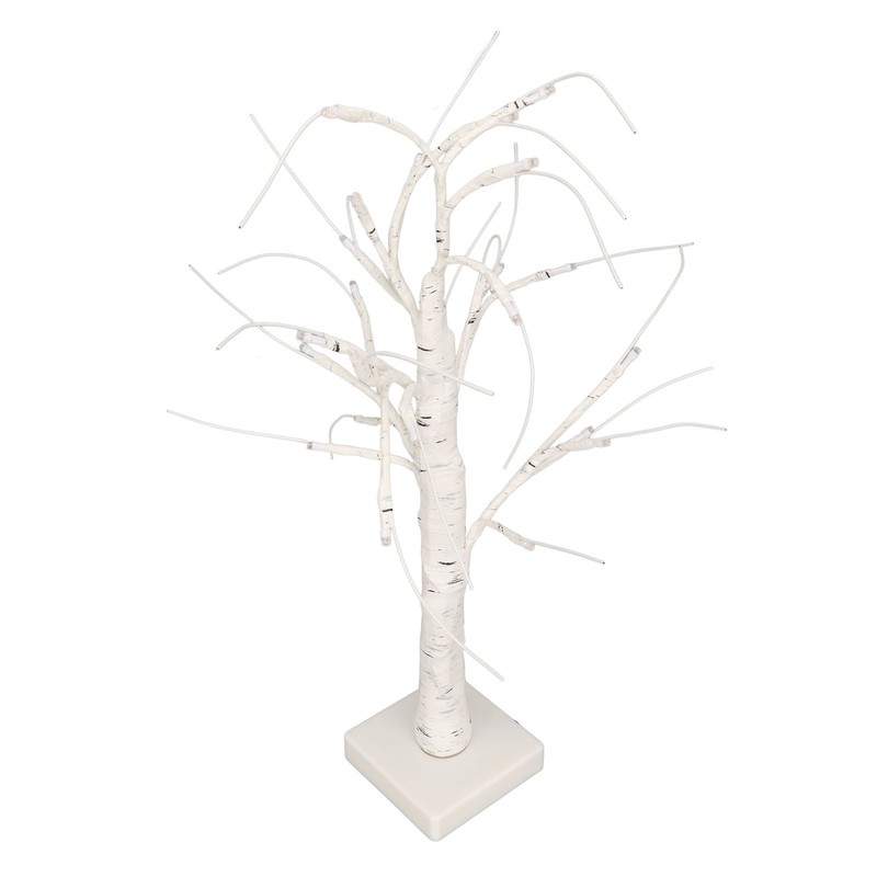 Lighted Birch Tree Adjustable Branches Stable Bottom Birch Tree with