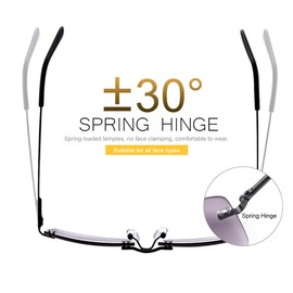 MIRYEA Rimless Outdoor Reading Sunglasses for Men Women Tinted Full Lens Sun Glasses Readers W/Comfort Spring Hinge Tinted Shades Presbyopic Magnifying Eyewear Rectangle Sports Eyeglasses Non Bifocal