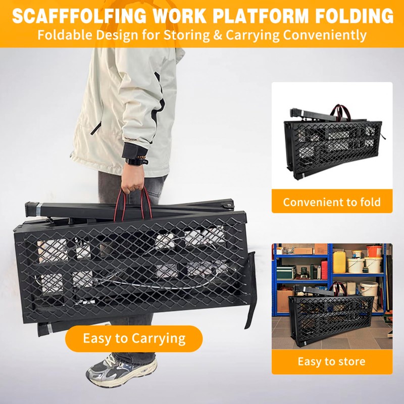 Scaffolding Work Platform, 29.9" to 47.2" Height Adjustable Work Platform,