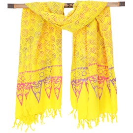 Guru-Shop Bali Batik Sarong for Men and Women, Wall Hanging, Wrap Skirt, Sarong Dress, Beach Towel, Beige, Synthetic, Size: One Size, Sarongs, Beach Towels, Alternative Clothing