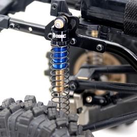 OGRC 51mm Shock Absorber Long Travel Threaded Double Barrel Damper for Axial SCX24 1/24 Upgrade Parts (Blue)