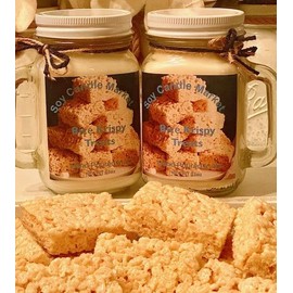 Soy Scented Candles | Handmade & Highly Aromatic Candles Burns Upto 85 Hours in Glass Jar - Perfect for Home Decor, Wedding, Birthday, Dinner (Rice Krispy Treats, 12 oz)