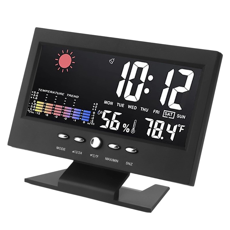Alarm Clock Weather Electronic Alarm Clock Display Creative LED Color