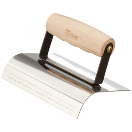 Bon 12-448 6-Inch by 4-Inch Stainless Steel Concrete Sidewalk Edger with 1-Inch Radius and 1-1/2-Inch Deep Wood Handle