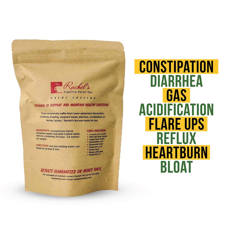 (60 Bags/120 Cups) Rachel’s Tea: Turmeric, Wild Yam, Ginger, Marshmallow,