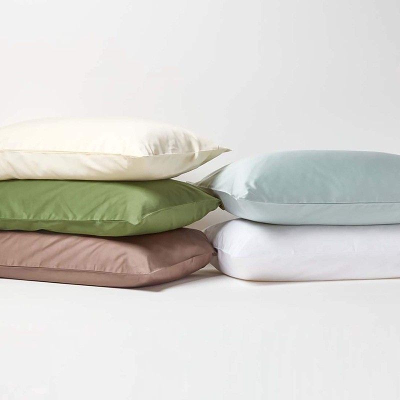 HOMESCAPES Blue Organic Cotton Euro Size Pillowcase 40 x 40