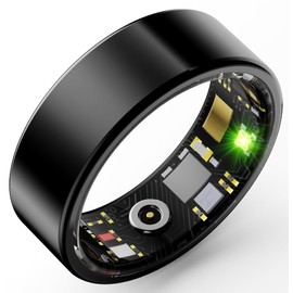 CNBRO Smart Rings for Men Women Fitness Ring Heart Rate Monitor Sleep Tracker Blood Pressure Ring Health Pedometer Calories Step Counter Waterproof Fitness Tracker for iOS Android Phones