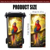 Nuxovilar Vibrant Jungle Parrot Garbage Pail Stickers PVC 14.57x32.28 Inches