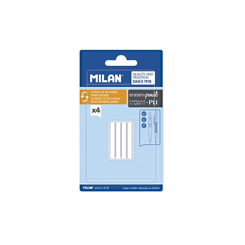 Milan PL1 Rubber Refill Blister Pack