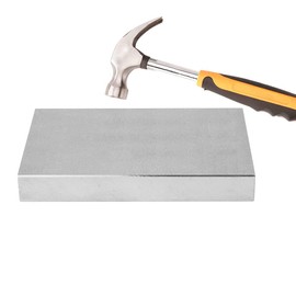CHENTEC Steel Bench Block Jewelers Tool Metal Bench Block for Stamping & Jewelry （4"x6"x3/4"）
