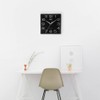 PRIM Square Design Plastic Wall Clock, Square, Arabic Numerals, White/Black,