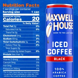Maxwell House Iced Black Coffee 11 oz ( Pack of 6 )~11/22/2025