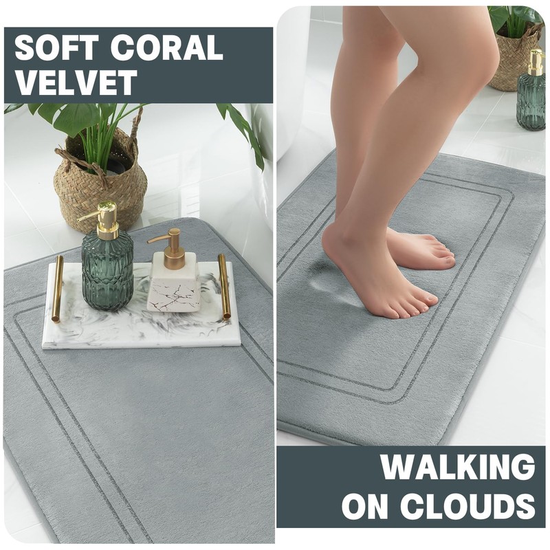 chakme Non-Slip Bath Mat, Bathroom Rug, Soft Bath Mat, Absorbent