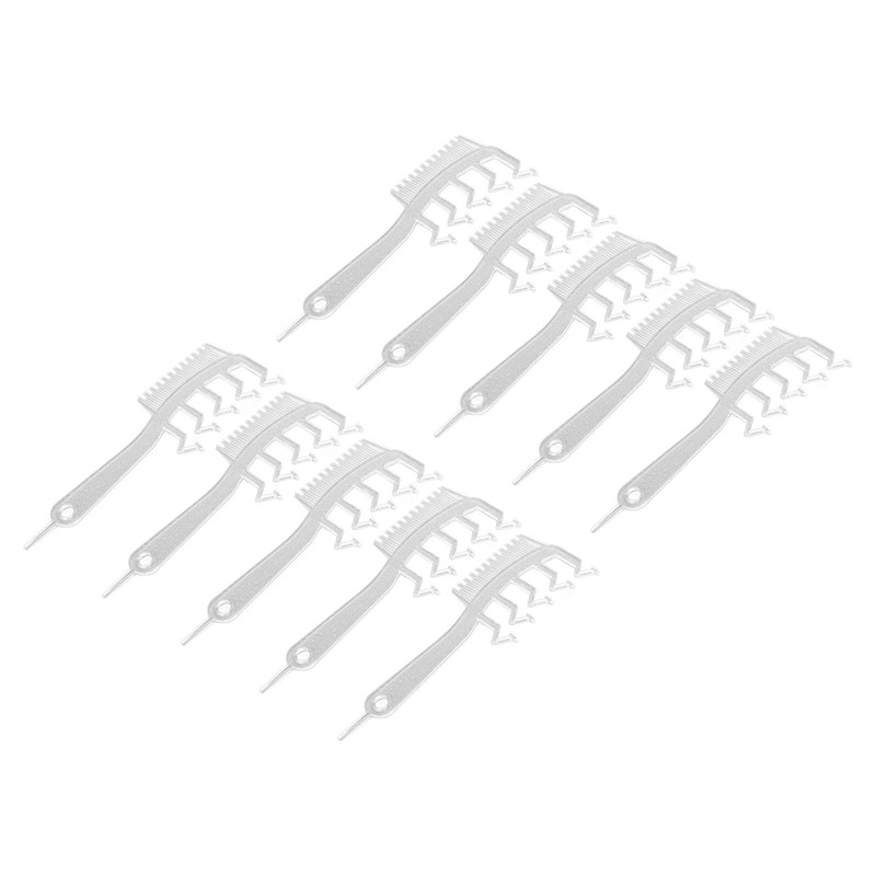 10pcs Z Shaped Wide Tooth Comb Stylish Portable Double Sided