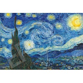 EPOCH 1053 Super Small Piece Jigsaw Puzzle World Painting Starry Night (10.2 x 15.0 inches (26 x 38 cm) 31-102 with Glue and Spatula Included Tickets