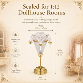NUOBESTY 1Pc Dollhouse Chandelier Light, 1:12 Scale Miniature Ceiling Lamp LED Candle Doll House Light for Dollhouse Accessories, Indoor Outdoor Room Box, Miniature Museum Decor