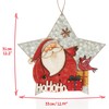 com-four® hanging Christmas decoration, wooden hanger in star shape, large