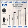 25Pcs Lag Screws #14 x 4-1/2 Structural Wood Screw Heavy