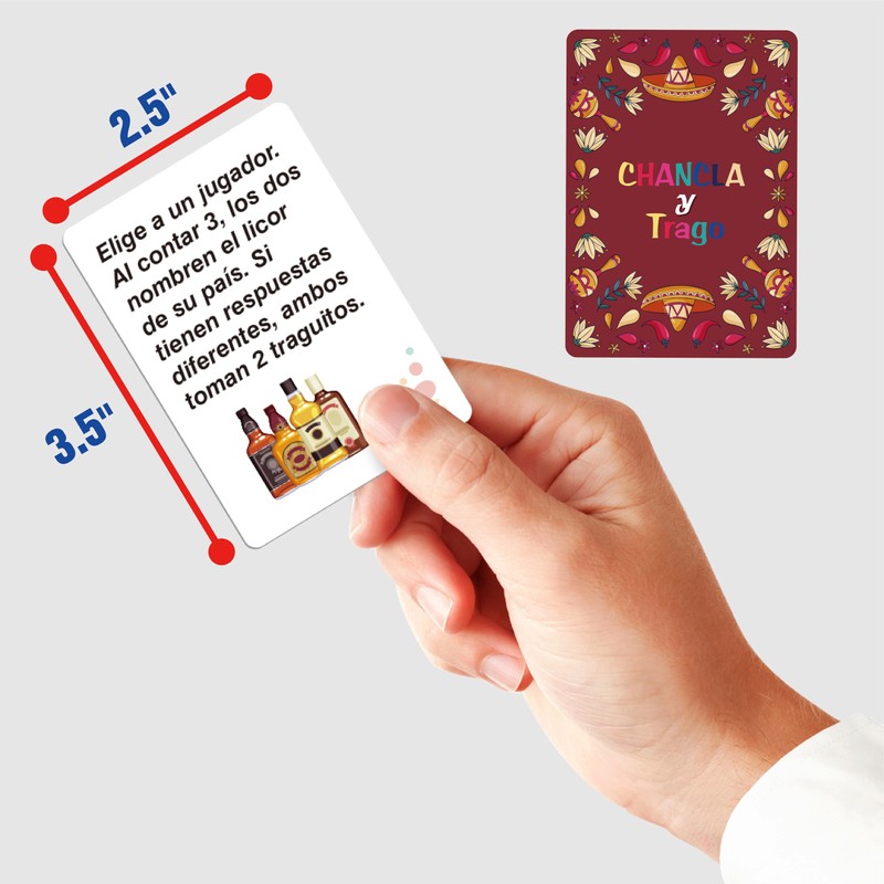 Chancla y Trago Drinking Game, El Chupito Adult Party Board