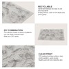6pcs Clear Stamps Innovative Decorative Flower TPR Clear Stamps for