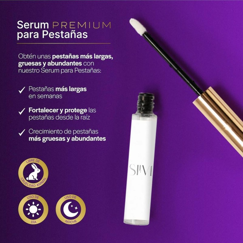 Silverlash Serum Premium para Pestañas y Cejas, Fórmula Fortalecedora, Uso