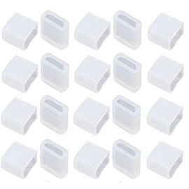 LAMPVPATH 20 Pcs Micro USB Male Port Plug, Micro USB Male Anti Dust Cover Plug Protector Stopper Cap-White