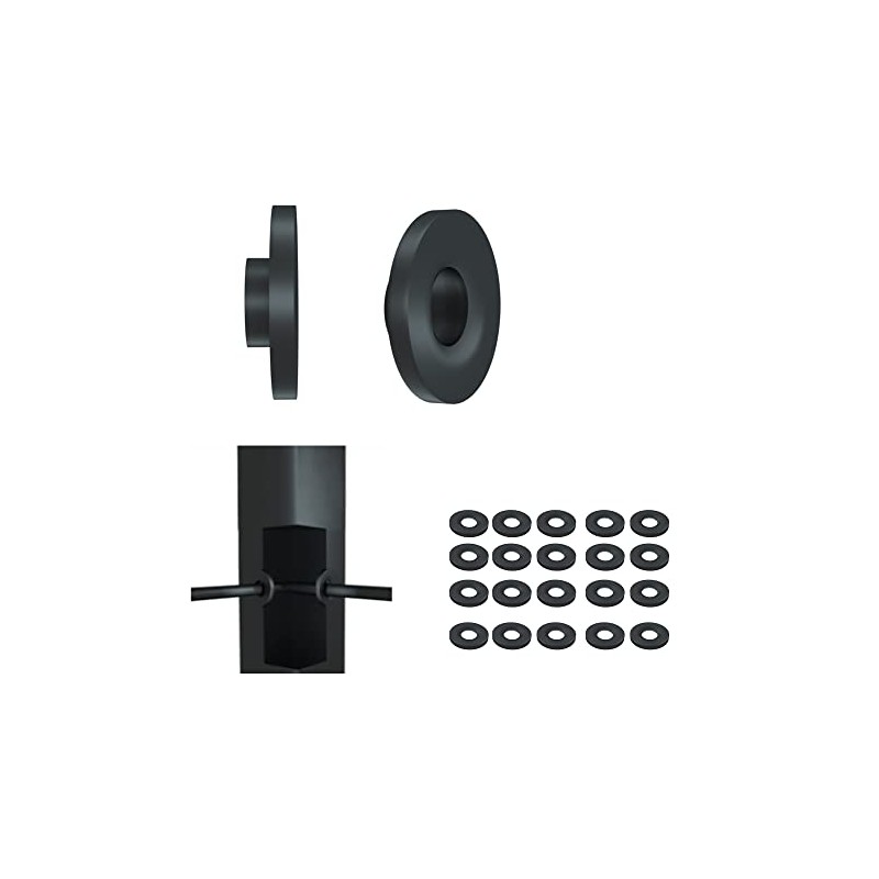 10Pairs Black Invisible Cable Railing kit for 1/8" Cable ，Two
