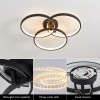 Ship in USA.20" Modern Black LED Ceiling Light, 3-Ring Flush