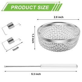Cesilili 2PCS RV Furnace Vent Screen with Premium Stainless Steel, RV Heater Vent Cover with Installation Tool