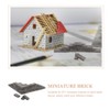 Vaguelly 150 PCS Miniature Brick, 1: 16 Mini Grey Wall