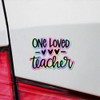 Holographic Decal Stickers of One Loved Teacher Premium Waterproof Vinyl