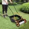 HAPPCUCOE 14 Inch Push Lawn Mower,Adjustable Cutting Height, with Grass