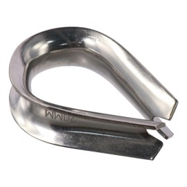 Cable Wire Rope Clamp 20mm Durable 304 Stainless Steel Rope Thimble Rigging Rigging Clamp Sliver Thimbles Ring Clamp Rope Connecting Head